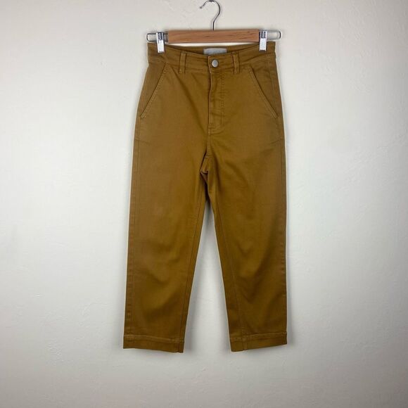 Everlane ‘The Straight Leg’ Crop Pant - Golden Brown - Picture 2 of 8